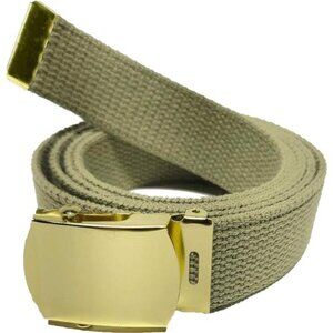 Army Web Belt 100% Cotton Canvas Military Color Webbed Belts with Slider Buckle
